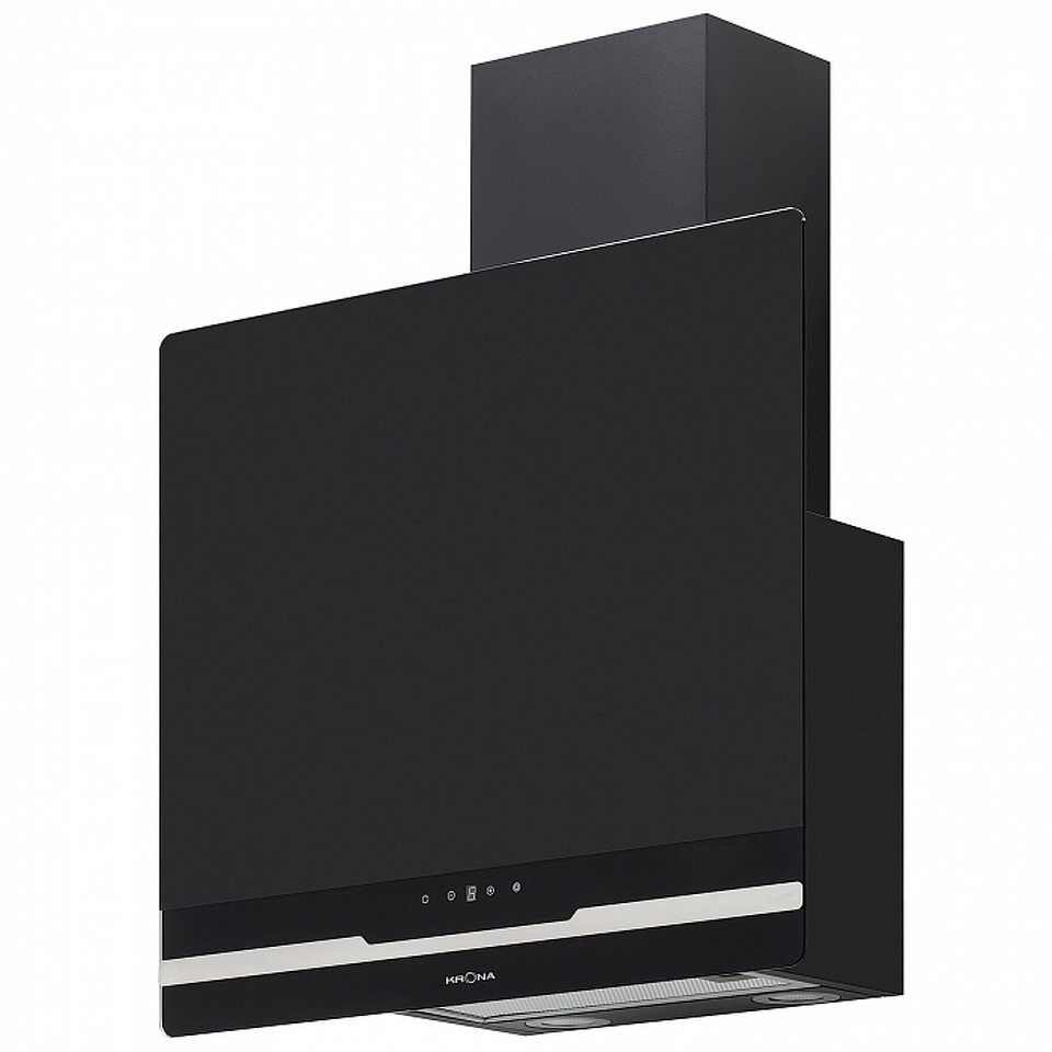 Фото Наклонная вытяжка KRONA DOMENIKA 600 BLACK/INOX S