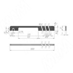 Превью картинка PULSE Профиль-ручка 320/960мм (L=1000мм) хром матовый (краска) (PH.RU42.1000.CRM) #4