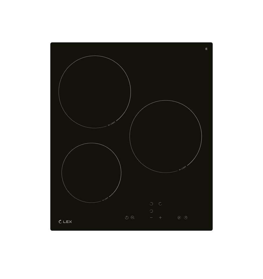 Фото Электрическая варочная панель Lex EVH 430A BL панель стеклокерамическая электрическая