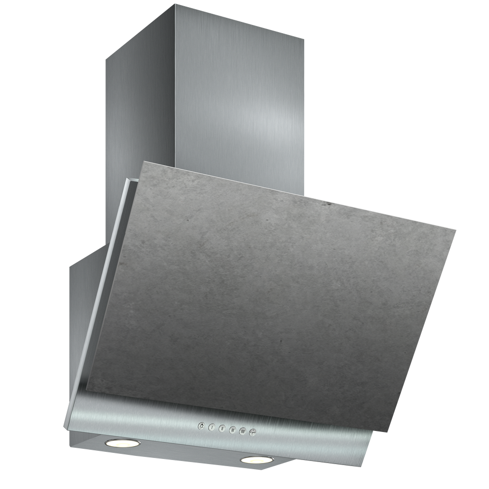 Фото Наклонная вытяжка Elikor Рубин Ceramics S4 60Н-700-Э4Д нерж/цемент керамогранит