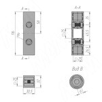 Превью картинка PULSE CUBO Соединитель перпендикулярный 3-х труб, хром (CN2544CR) #4