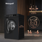 Превью картинка Стиральная машина с фронтальной загрузкой Weissgauff WM 39106 Inverter Steam Black #2