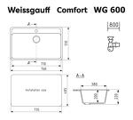 Превью картинка Мраморная мойка Weissgauff WG 600328 Comfort Beige Sand #2