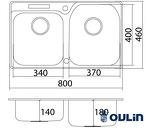 Превью картинка Металлическая мойка Oulin OL-H9910 #7