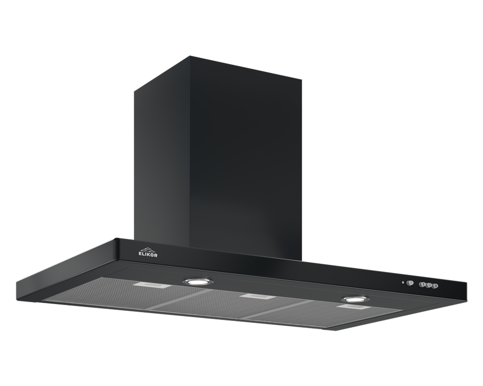 Фото Т-образная вытяжка  Elikor Квадра 90П-650-К3Д антрацит