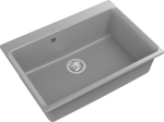 Превью картинка Кварцевая мойка Rivelato AXEL 70 1-чаша 730*520мм grigio metallizzato #2