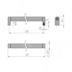 Превью картинка CitterioLine Ручка-рейлинг 320мм никель матовый (416.320.33) #5
