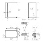 Превью картинка PULSE Металлокаркас-стол журнальный 550x350x650мм, черный (RAL 9005, муар) (MF.07.550x350x650.BLC) #5
