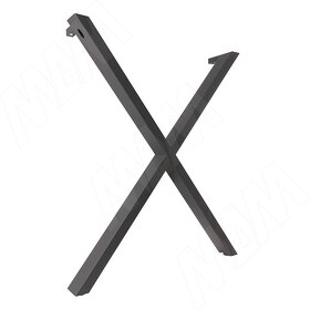 Картинка PULSE АСПЕН Опора для стола X-образная, 60х30, H715+10 мм, графит, 1шт. (AS60X30/715 GR)