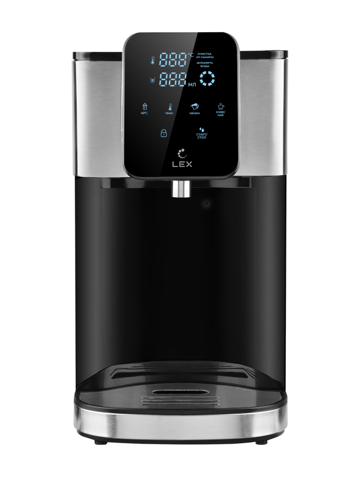 Фото Чайник Lex LXTP 3620, термопот, 4литра (черный + брашированная сталь)