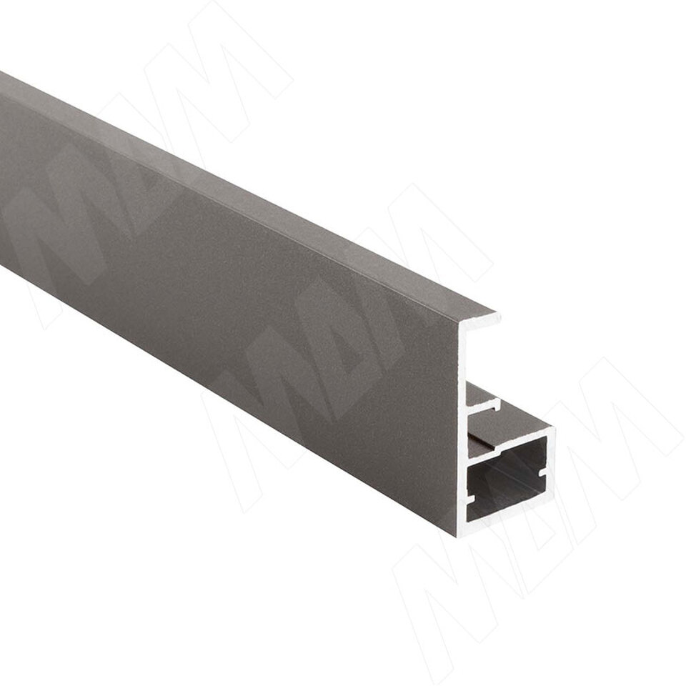 Фото PULSE LINEA Профиль рамочный узкий, с интегрированной ручкой, графит (краска), L-5400 (FP00738HGP)