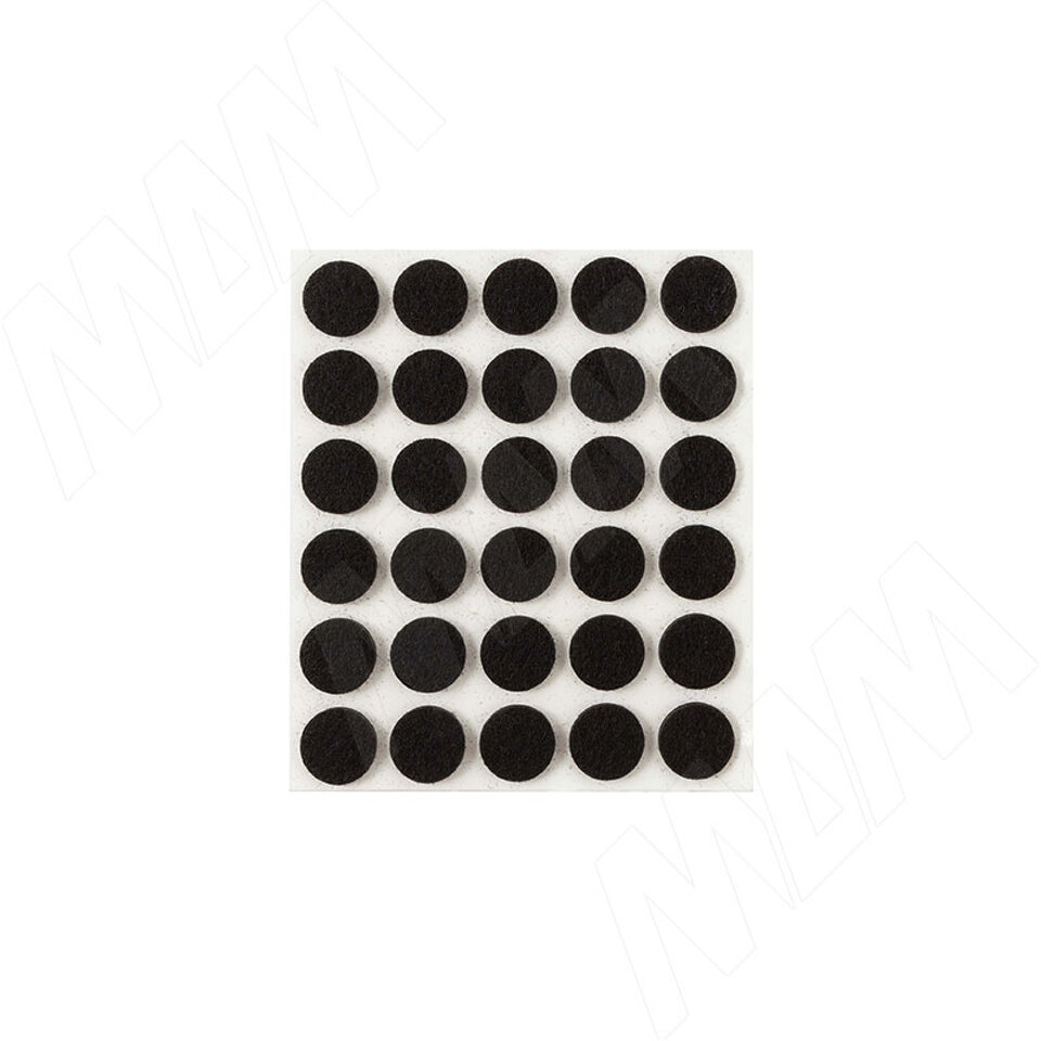 Фото PULSE Подпятник самоклеящийся круглый D15 мм, черный, 30 шт. (HR15-BL)