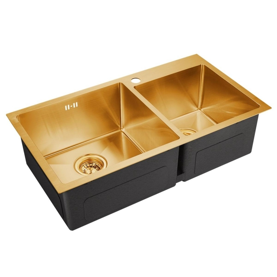Фото Металлическая мойка EMAR EMB-210 PVD Nano Golden