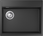 Превью картинка Гранитная мойка Rivelato TESORO 605-L 1-чаш 600*510 antracite #1