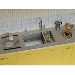 Превью картинка Металлическая мойка Omoikiri Taki 69-2-U/IF-L Side-LG нерж. сталь/светлое золото #3