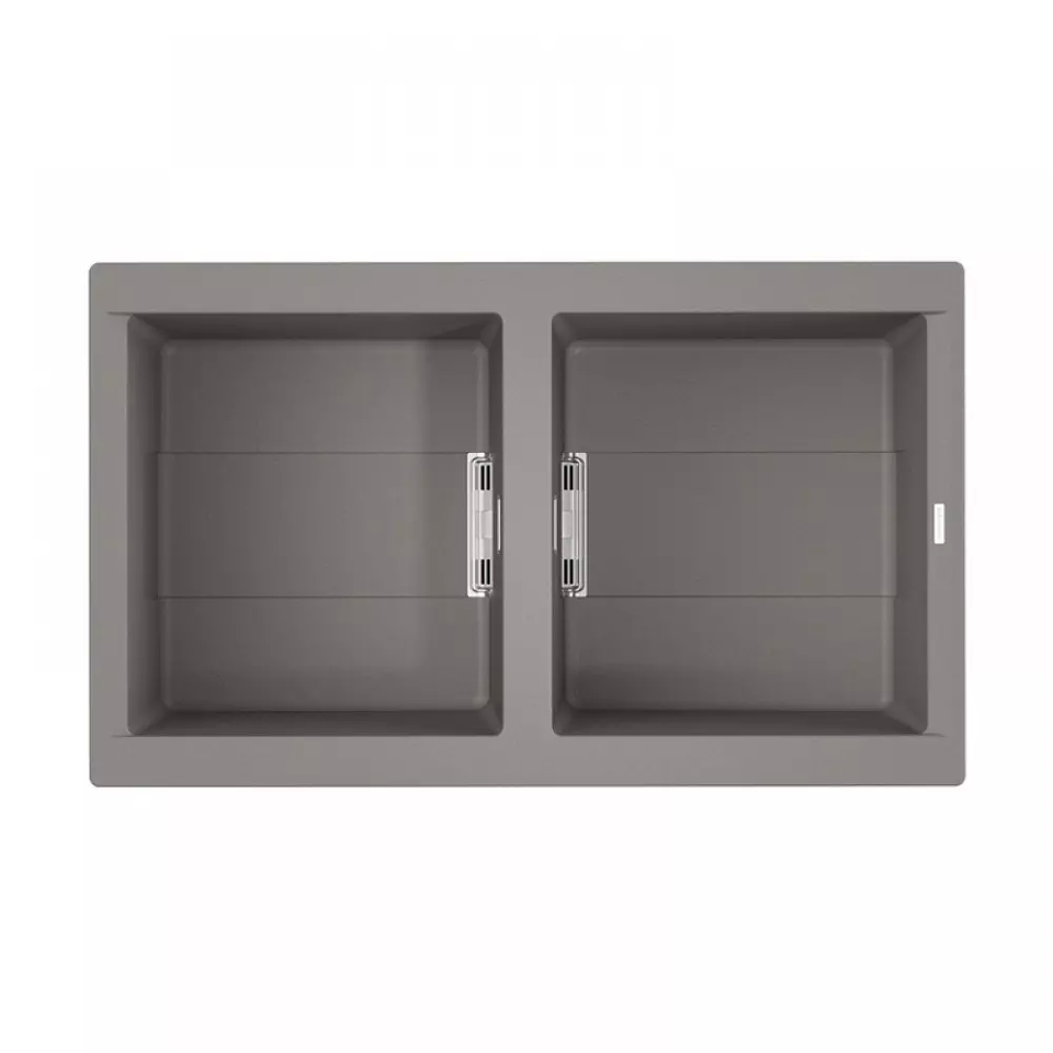 Фото Кварцевая мойка Omoikiri Banzen 86-2-GR Artceramic/Leningrad grey