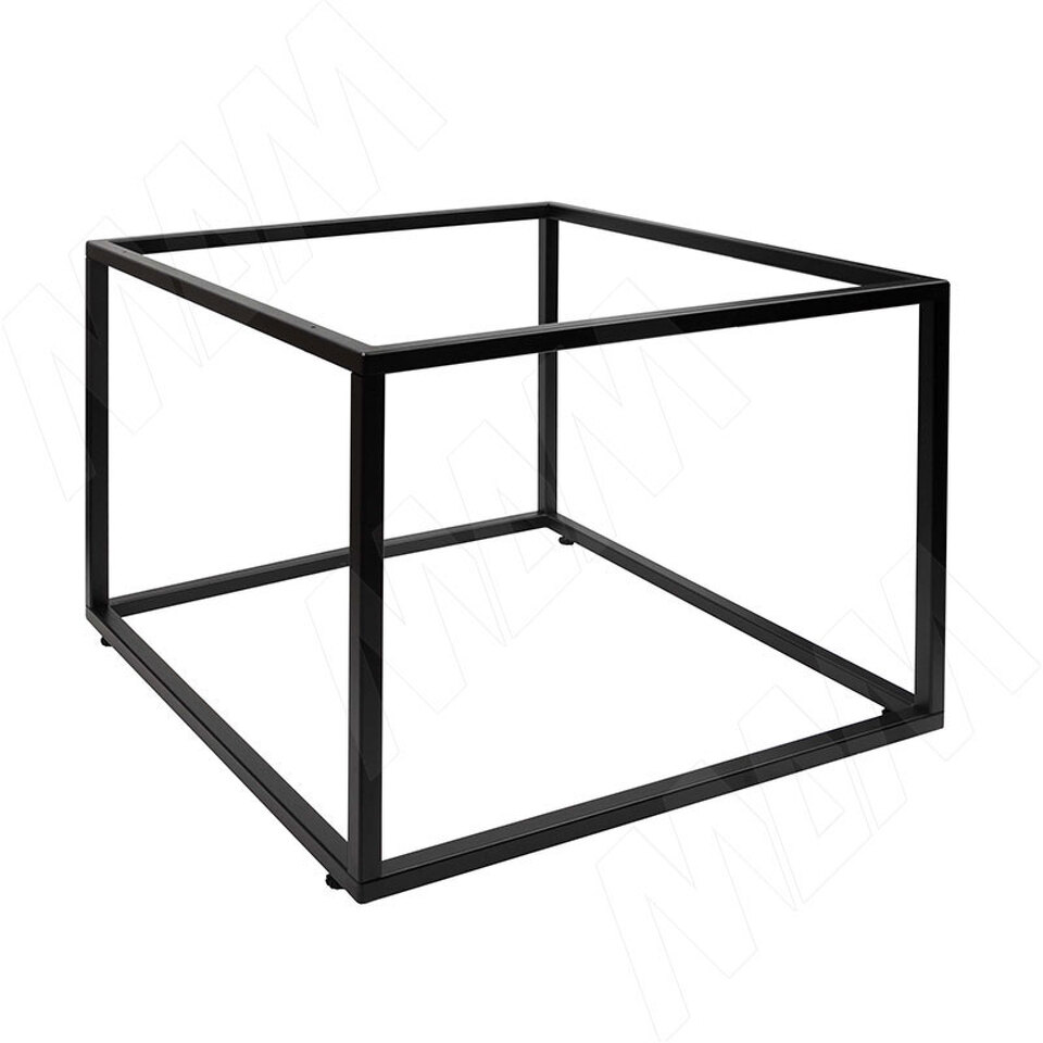 Фото PULSE Металлокаркас-стол журнальный 600x600x450мм, черный (RAL 9005, муар) (MF.22.600x600x450.BLC)