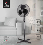 Превью картинка Вентилятор Lex LXFC 8311, 16" напольный вентилятор , черный #1