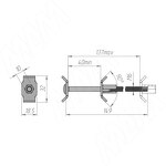 Превью картинка PULSE Стяжка для столешницы М6x150 (D35X150 CN MP) #2