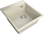 Превью картинка Гранитная мойка Rivelato TESORO 455-R 1-чаш 450*510 beige scuro #2