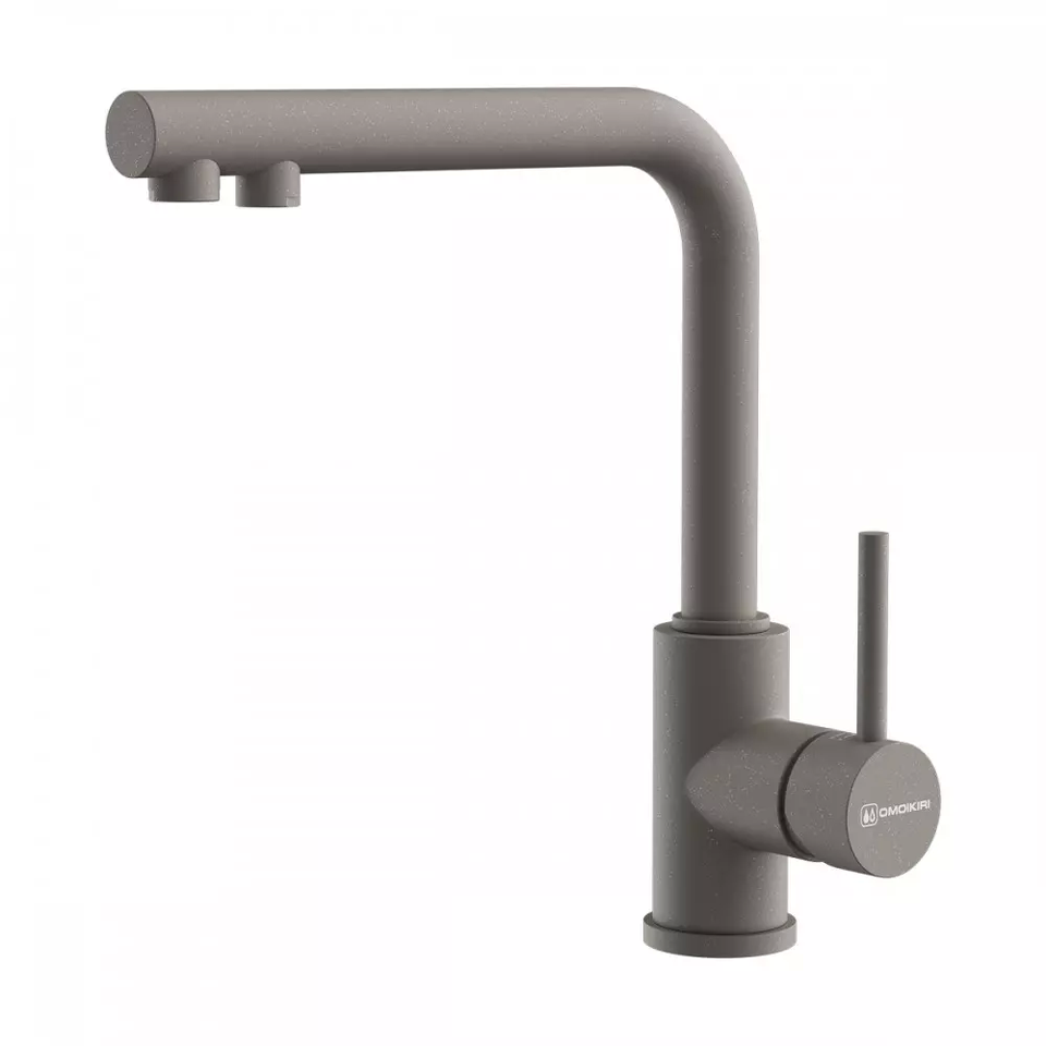 Фото Смеситель для кухни Omoikiri Nakagawa 2 Plus-GR латунь/leningrad grey