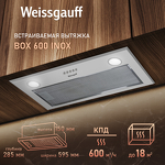 Превью картинка Полновстраиваемая вытяжка Weissgauff BOX 600 Inox #2