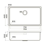Превью картинка Металлическая мойка Omoikiri Tadzava 75-U/I Ultra 15-IN нерж. сталь/нержавеющая сталь #2