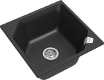Превью картинка Кварцевая мойка Rivelato LOCUS 50 1-чаш 500*500 antracite #2