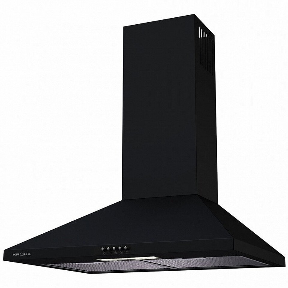 Фото Купольная вытяжка KRONA JANNA 600 black push button