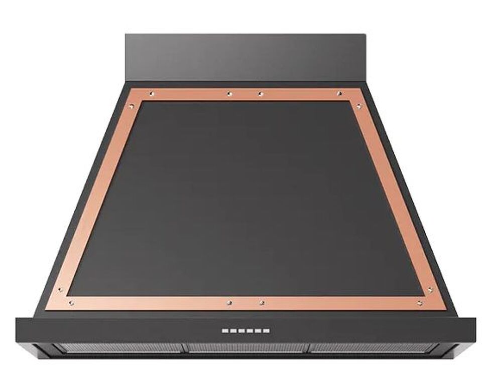 Фото Купольная вытяжка ILVE ANB90/MGP матовый графит (фурн. медь)