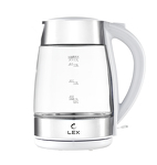 Превью картинка Чайник Lex LXK 3007-2,чайник стеклянный (белый) #3