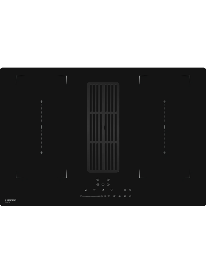 Фото Индукционная варочная панель HIBERG с вытяжкой i8-VM8 B (80см, инверторная)