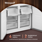 Превью картинка  Холодильник side by side Weissgauff WCD 450 Rock Glass NoFrost Inverter #9