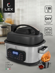 Превью картинка Мультиварка Lex LXMC 5501, мультиварка + аэрофритюрница (черная) #1