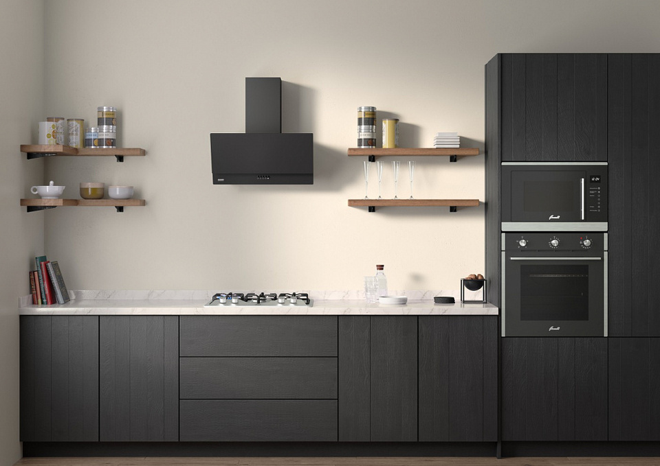 Фото Наклонная вытяжка KRONAsteel Olly 600 black PB