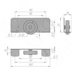 Превью картинка Robby ЛОЙ 50-3 Опора колесная D50 мм прямоходная, прорезиненное колесо, серый, LOY 50-3 (CST25),  Мебельное колесо #2
