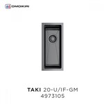 Превью картинка Металлическая мойка Omoikiri Taki 20-U/IF-GM нерж. сталь/вороненая сталь #3