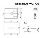Превью картинка Кварцевая мойка Weissgauff WG 70008 Anthracite #3