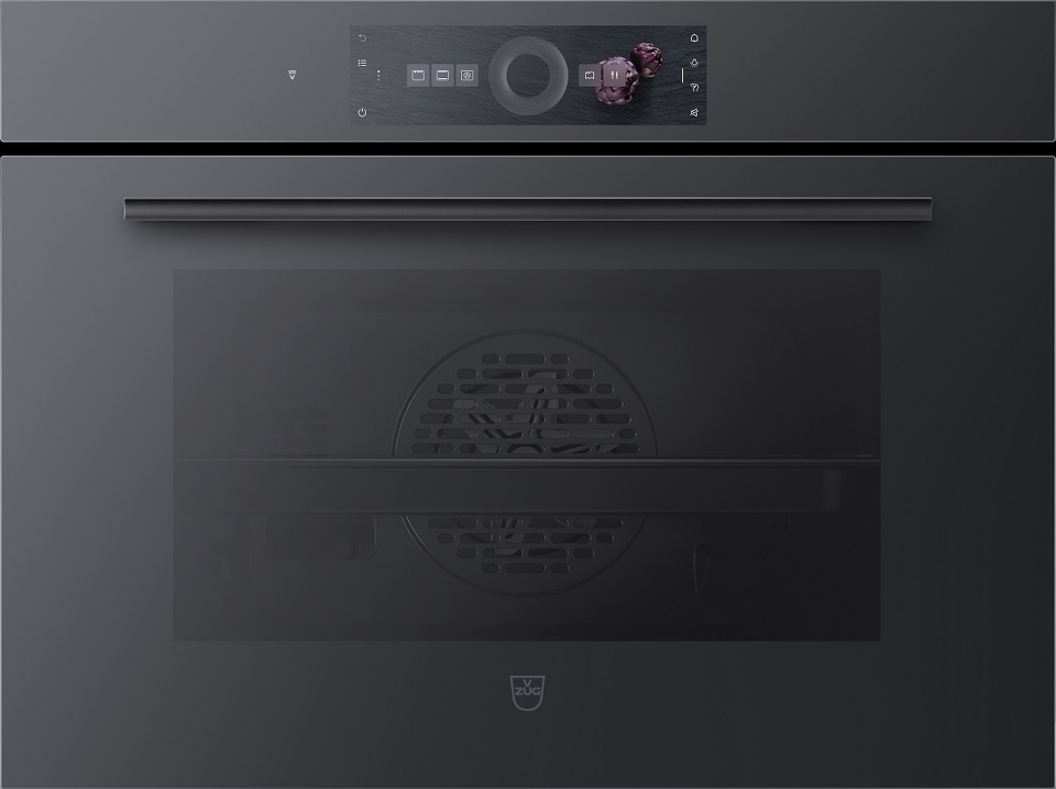 Фото Электрический духовой шкаф V-ZUG Combair V4000 45 C4T-21049 черное стекло