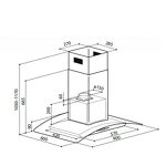 Превью картинка Т-образная вытяжка  Lex Paris Isola 900 Inox #5