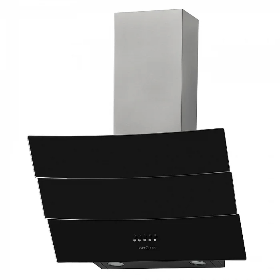 Фото Наклонная вытяжка KRONA INGA 600 inox/black push button