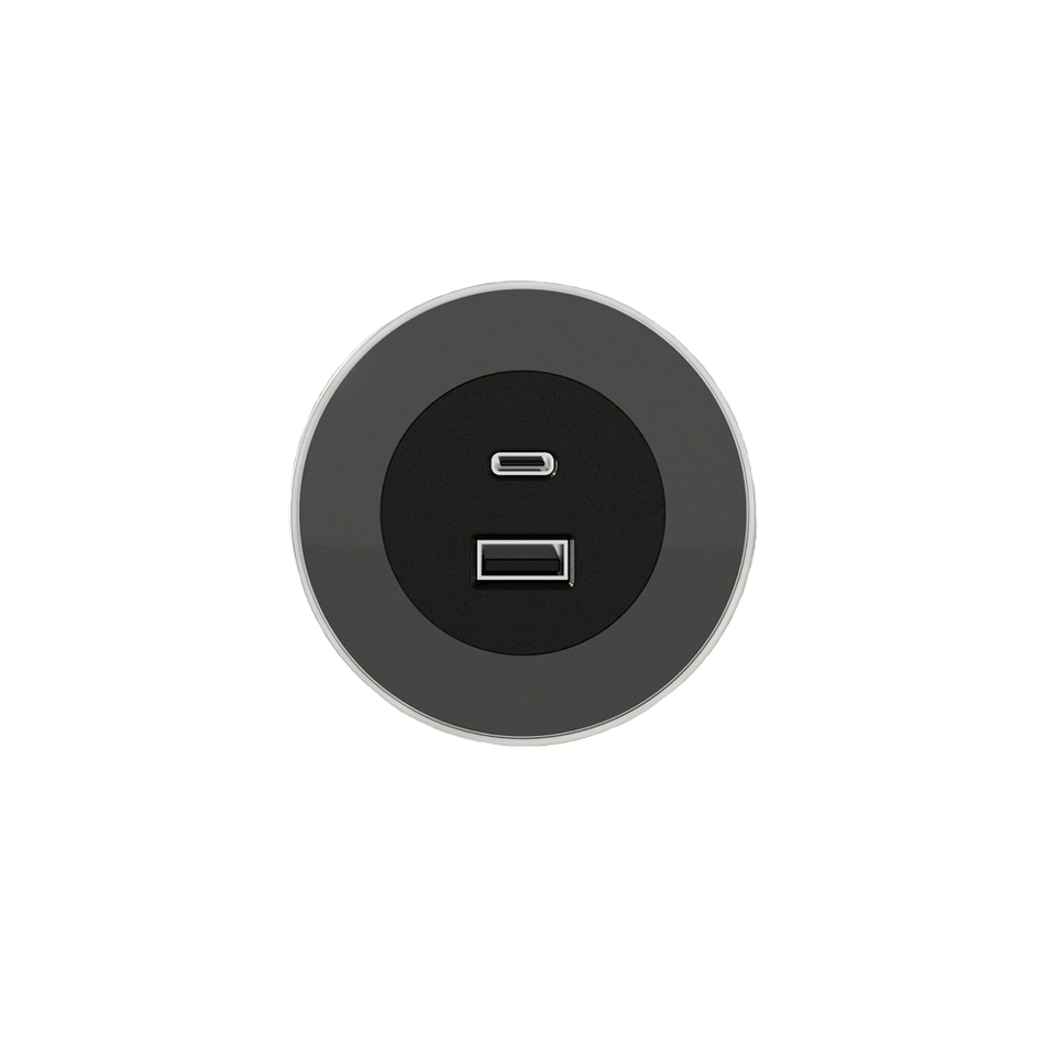 Фото ASA Розетка VERSADOT USB, врезная, нержавеющая сталь