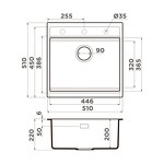 Превью картинка Omoikiri Kitagawa 51-GB Artceramic/графит #2
