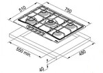 Превью картинка Газовая варочная панель Franke FHTL 755 4G TC XS C #2
