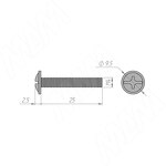 Превью картинка Permo Винт с полукруглой головкой под крест, M4x25, черный цинк (VC03ZBL) #2