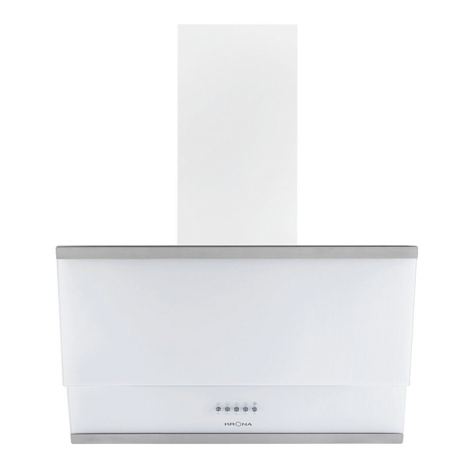 Фото Наклонная вытяжка KRONAsteel IRIDA 600 white push button