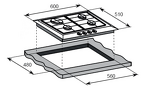 Превью картинка Газовая варочная панель Weissgauff HGG 641 BGh Nano Glass #1