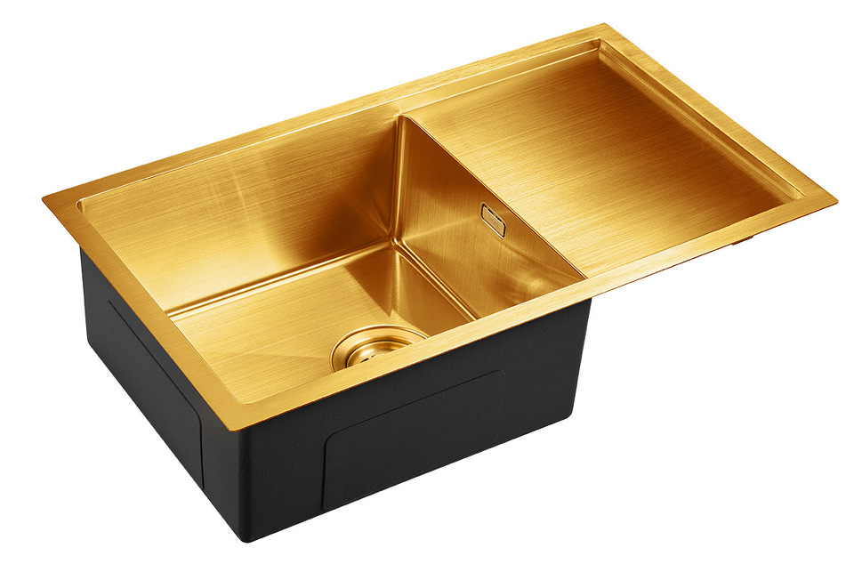 Фото Металлическая мойка EMAR EMB-124 PVD Nano Golden