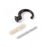 Превью картинка PULSE Крючок однорожковый черный матовый (HK.26.BLM) #2