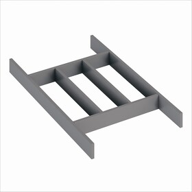 Картинка Лоток-рамка WOODLINE BLANK для столовых приборов, ширина фасада 400-1200 мм, 276х472х43 мм, антрацит